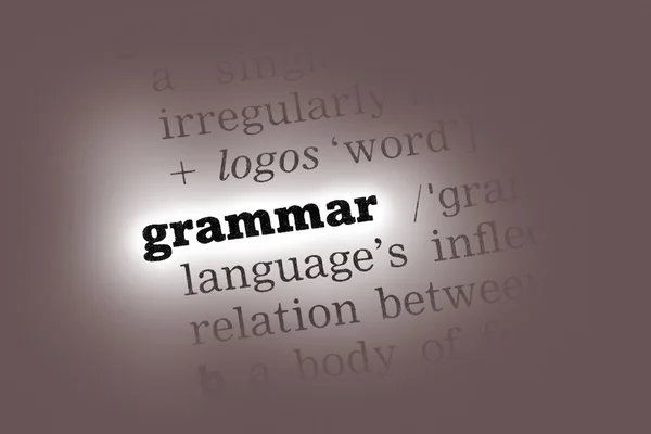 Grammar Dictionary Definition — Stock Photo, Image