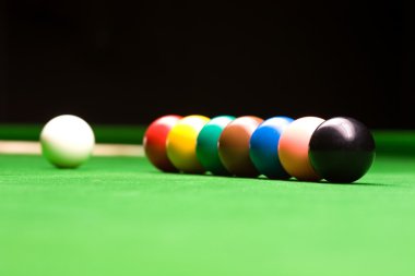 Bilardo masası bilardo topları