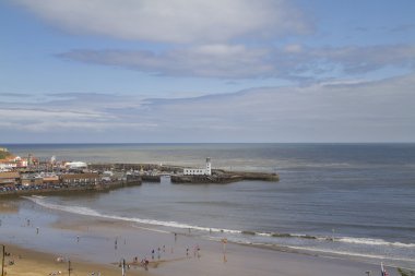 Scarborough beach ve deniz feneri