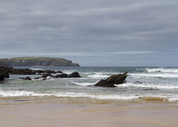 Cornwall'ın kumlu plajda — Stok fotoğraf