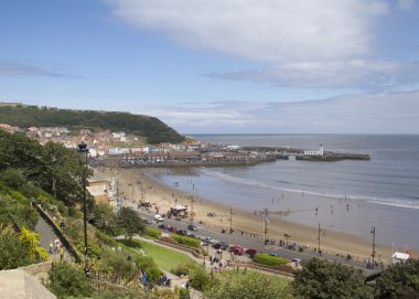Scarborough beach ve deniz feneri