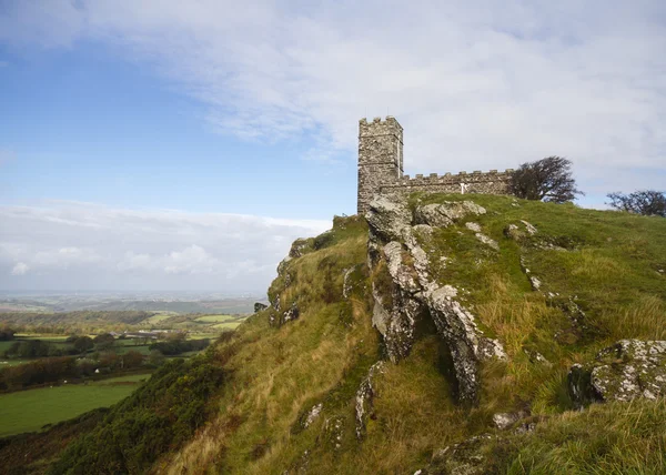 Brentor kyrkan Dartmoor — Stockfoto