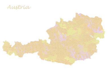 Avusturya suluboya harita