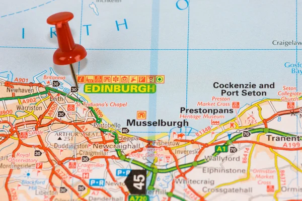 Mappa stradale di Edimburgo — Foto Stock