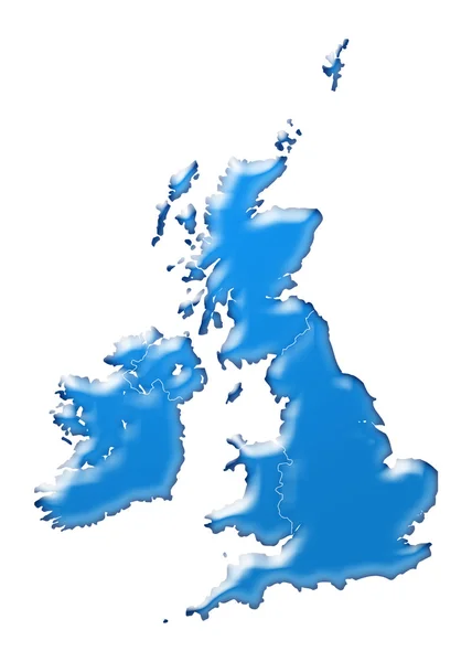 Great Britain Watercolor Map — Stock Photo, Image