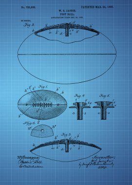 Football Patent Drawing clipart