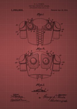 Futbol omuz yastıkları Patent