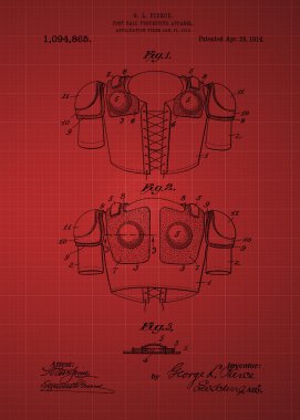 Futbol omuz yastıkları Patent
