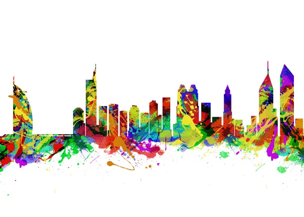 Dubai şehrinin silueti