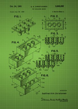 Lego oyuncak Bina Tuğla Patent
