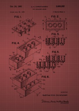 Lego oyuncak Bina Tuğla Patent