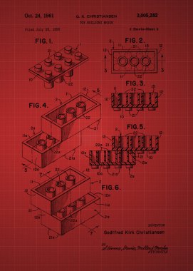 Lego oyuncak Bina Tuğla Patent