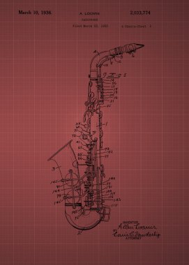 Saksafon Patent çizim
