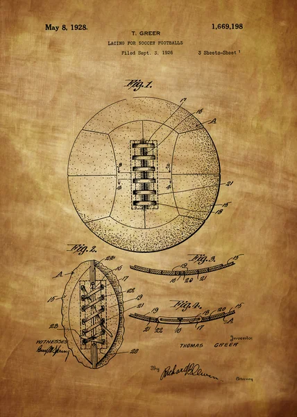 Soccer Ball Patent — Stock Photo, Image