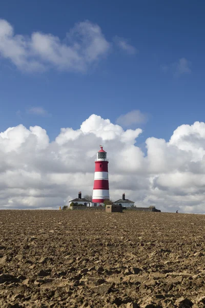 Happisburgh Red and White Lighthouse — Stock Photo, Image