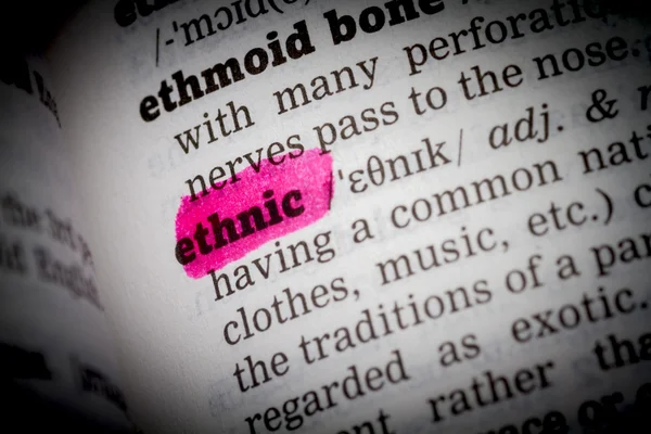 Dictionary definition Ethnic — Stock Photo, Image