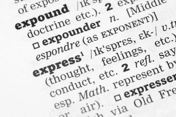 Definizione del dizionario express — Foto Stock