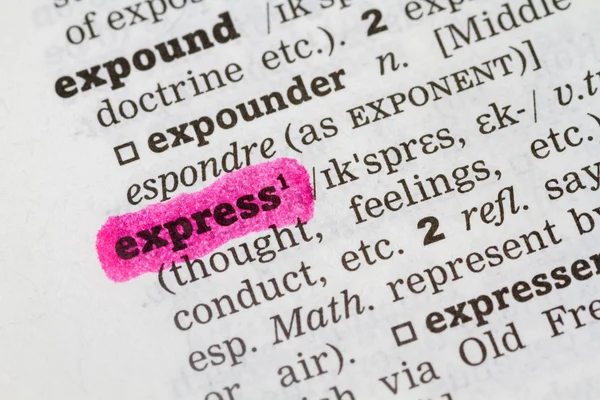 Slovníkovou definici Expresní — Stock fotografie