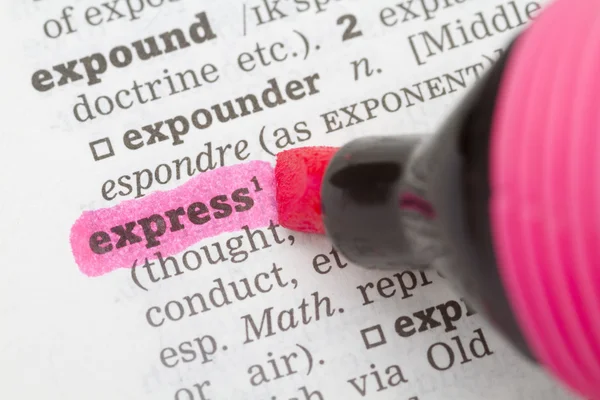 Definição do dicionário express — Fotografia de Stock