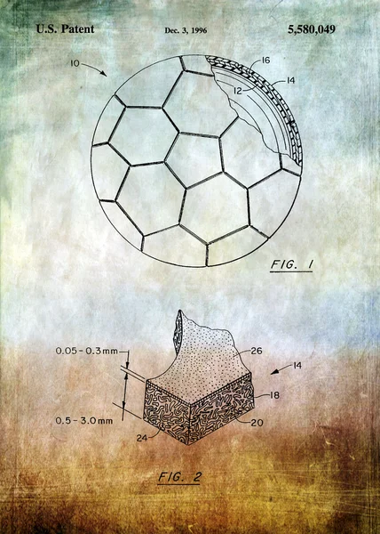 Brevetto calcio — Foto Stock