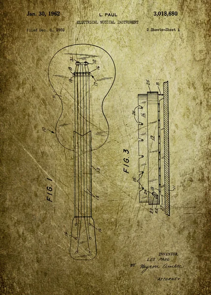从 1959 年的 Les Paul 电吉他 — 图库照片
