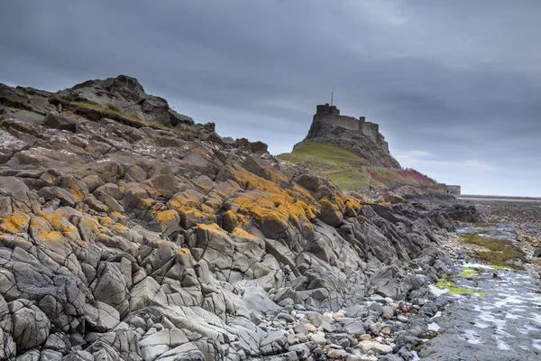 Kasteel van Lindisfarne, holy island — Stockfoto