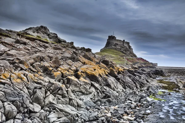Castelo de Lindisfarne, Ilha Santa — Fotografia de Stock