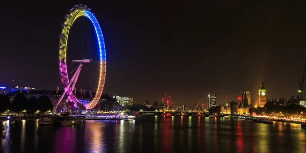 London Eye por la noche — Foto de Stock