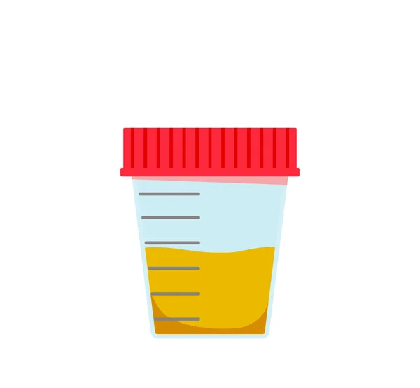 Sample of urine test vector illustration. Containers for analysis — Stock Vector