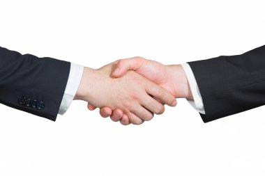 beyaz izole iş anlaşması