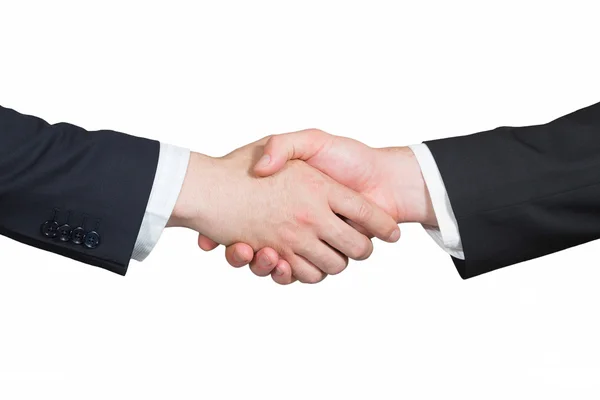 Business handslag isolerad på vit Stockbild