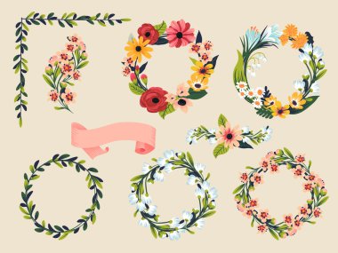 Süs şerit, floral çerçeveler
