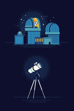 teleskop ile gece bservatory
