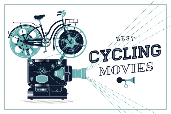 Las mejores películas de ciclismo — Archivo Imágenes Vectoriales