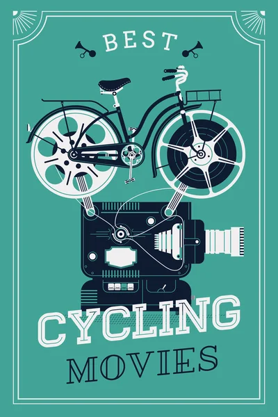 Najlepsze filmy rowerowe — Wektor stockowy