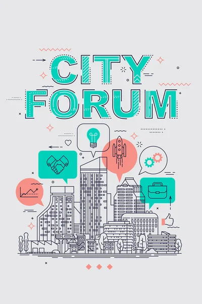 Koncept City Forum — Stockový vektor