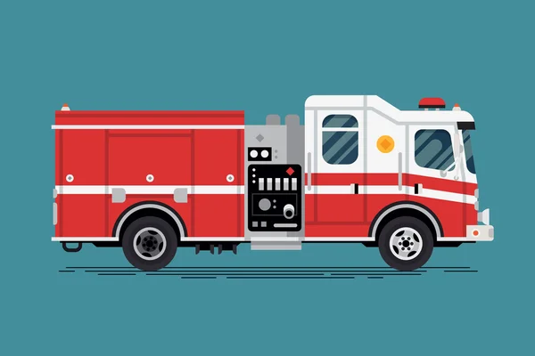 Noodhulp voertuig fire engine truck — Stockvector