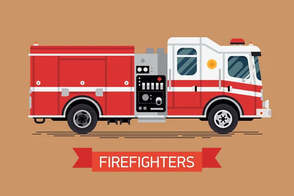 Emergency vehicle fire engine truck — Stock Vector