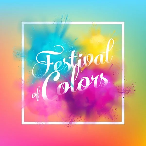 Festival of colors design element — Stock Vector
