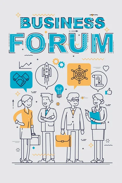 Business forum event — Stock Illustration Business forum event Stock Vector