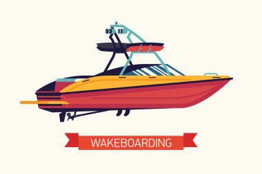 Wakeboarding çekme tekne.
