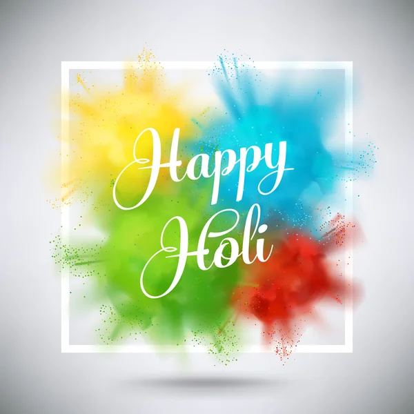 Güzel 'Happy Holi' kutlaması — Stok Vektör