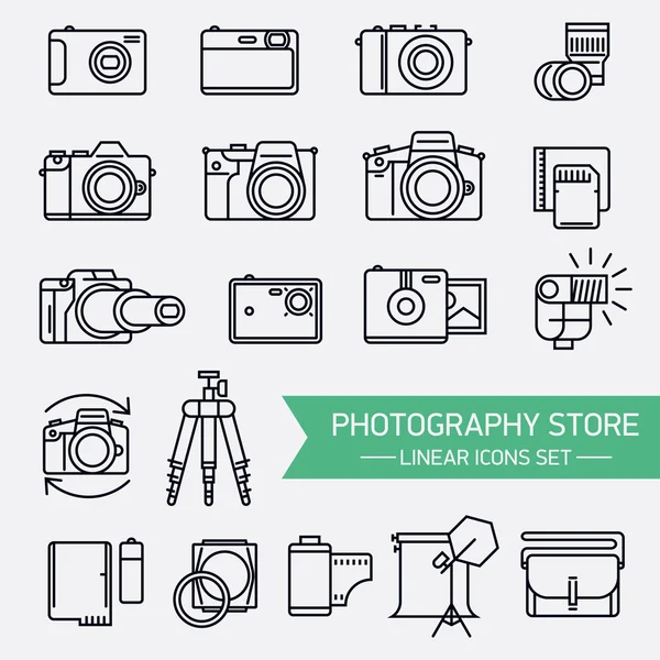 Elementos de diseño tienda de fotografía — Archivo Imágenes Vectoriales