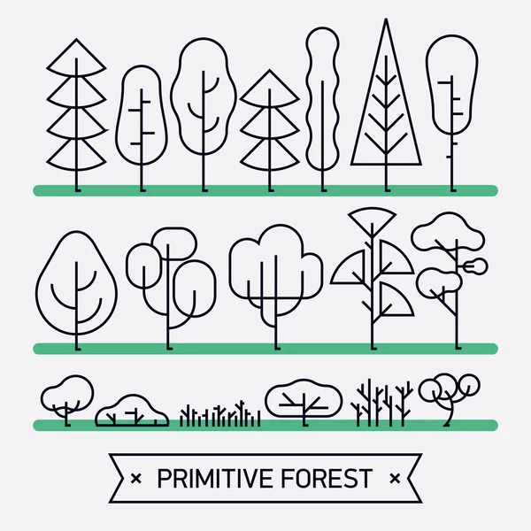 Forest plats, trees — Stock Vector