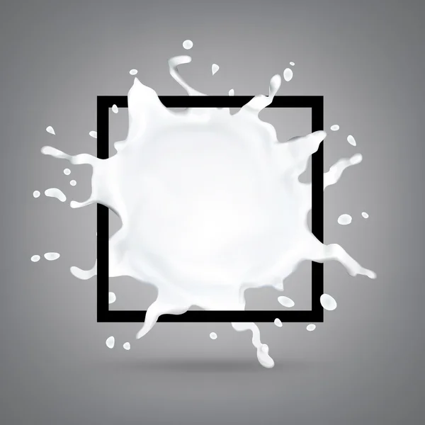 Milk splash design element — Stock Vector
