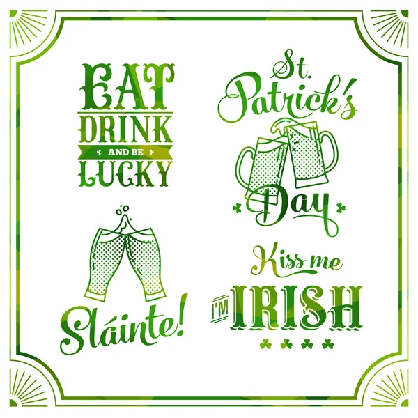 Saint Patrick'ın gün öğeleri — Stok Vektör