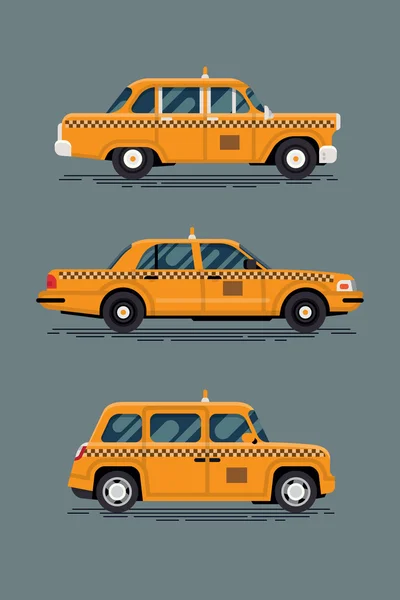 Voitures de taxi modernes — Image vectorielle