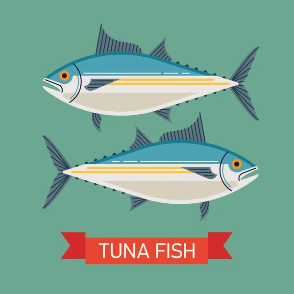 Дизайн морепродуктів - риба тунця — стоковий вектор