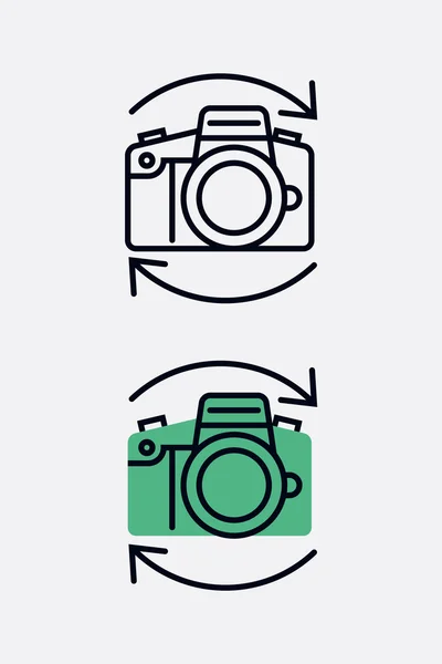 Ícones de câmera digital —  Vetores de Stock