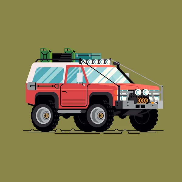 Classic 4WD car — Stock Illustration Classic 4WD car Royalty Free Stock Illustrations